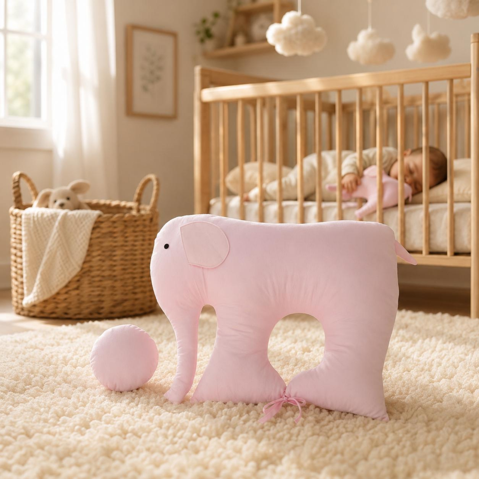 Elephant Baby Pillow Removable - огляд і ціна Baby Nursery Nurse