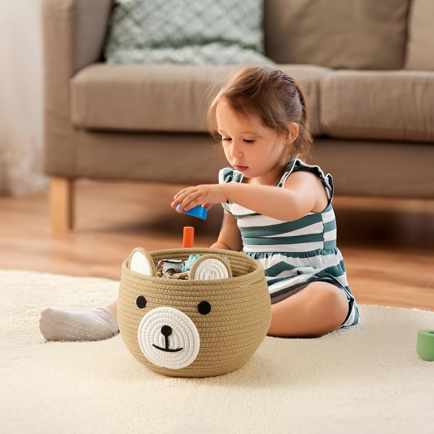 Cotton Rope Baby Basket, Cute  - огляд і ціна Baby Nursery Images Free