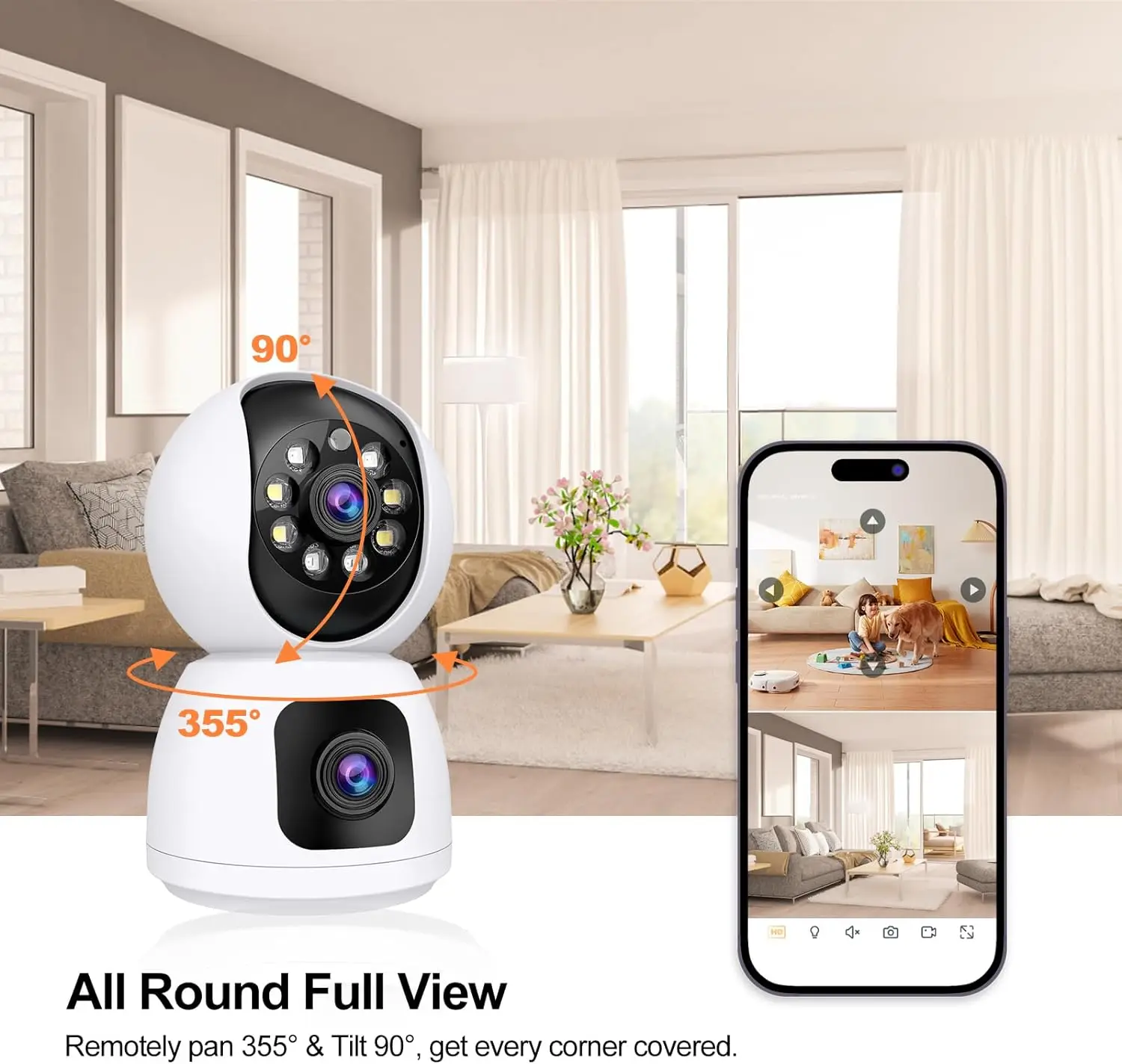 Tuya  4K 8MP HD WiFi Camera In - огляд і ціна Baby Monitor Split Screen