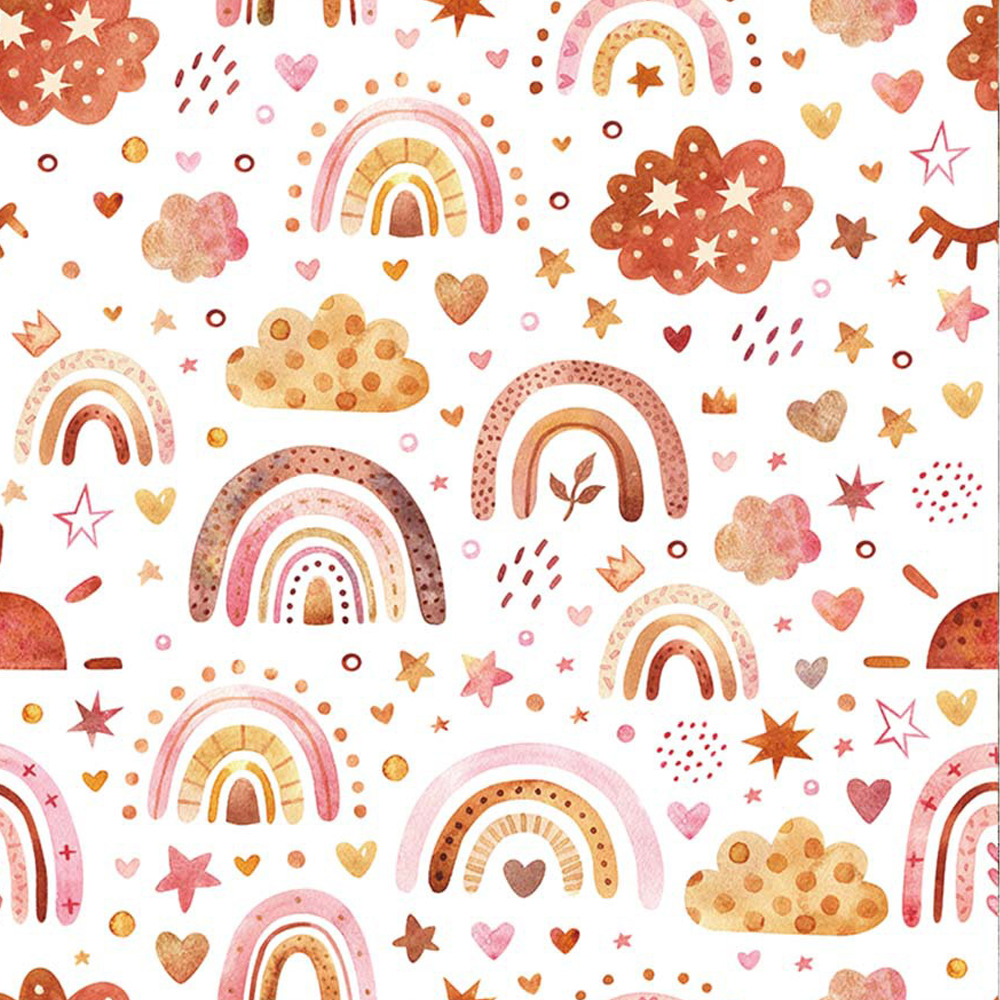 Rainbow Wallpaper Peel and Sti - огляд і ціна Baby Nursery Wallpaper Girl