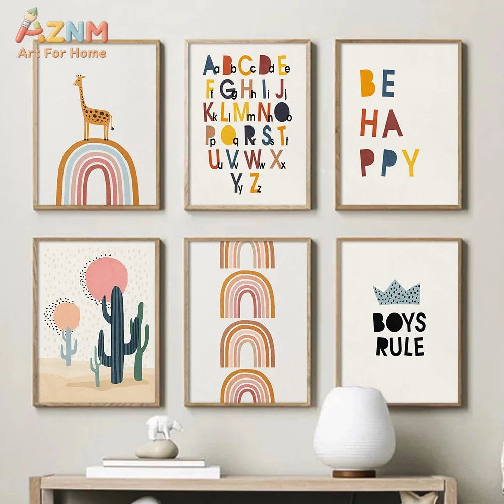 Rainbow Alphabet Poster Educat - огляд і ціна Baby Nursery Posters