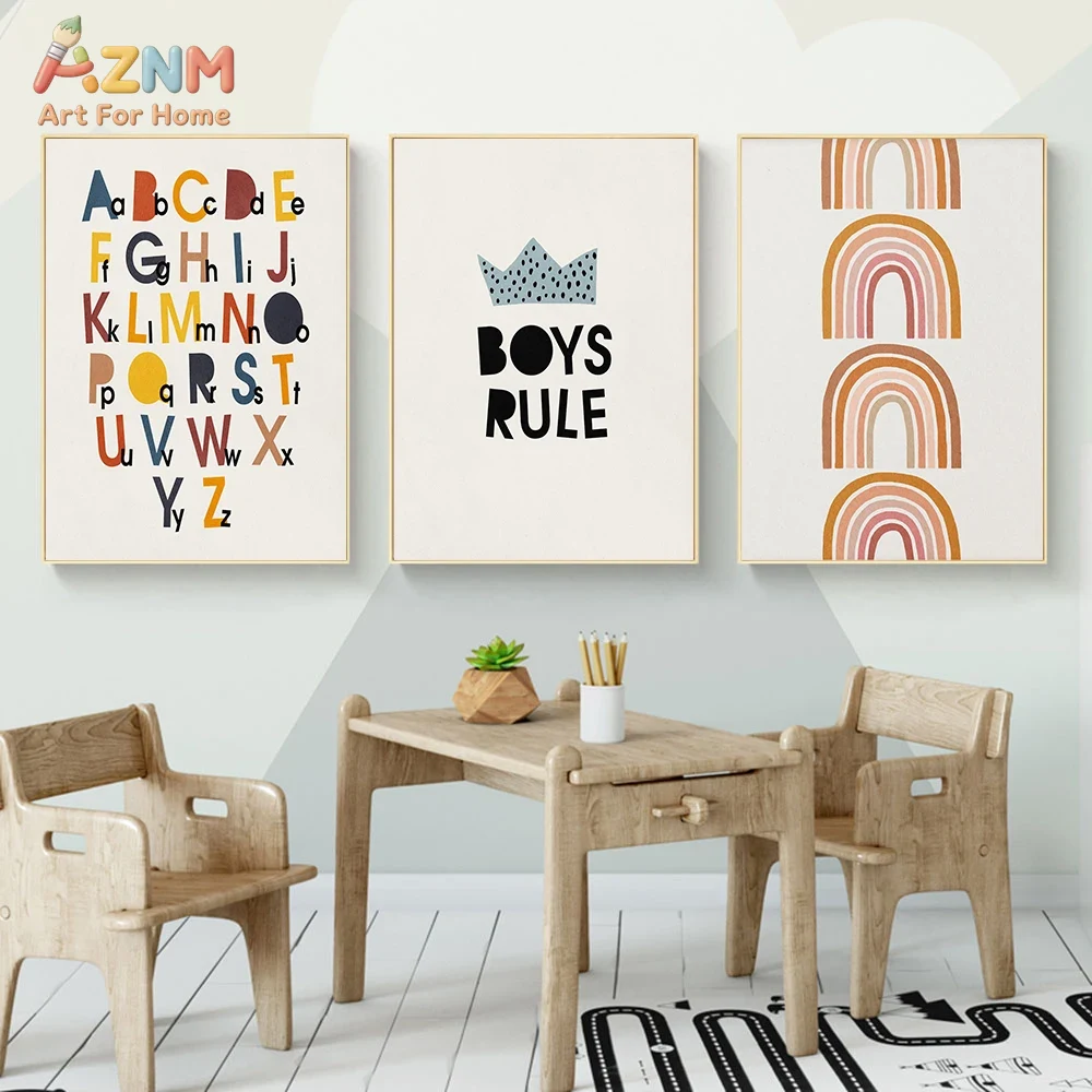 Rainbow Alphabet Poster Educat - огляд і ціна Baby Nursery Posters