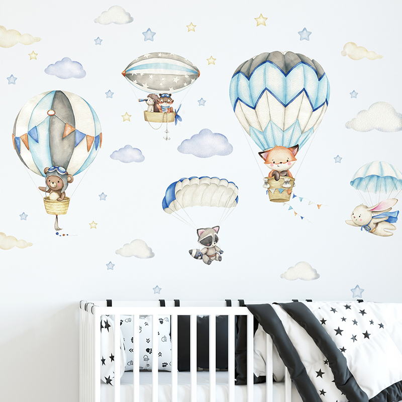 Cartoon Cute Animals Hot Air B - огляд і ціна Baby Nursery Things