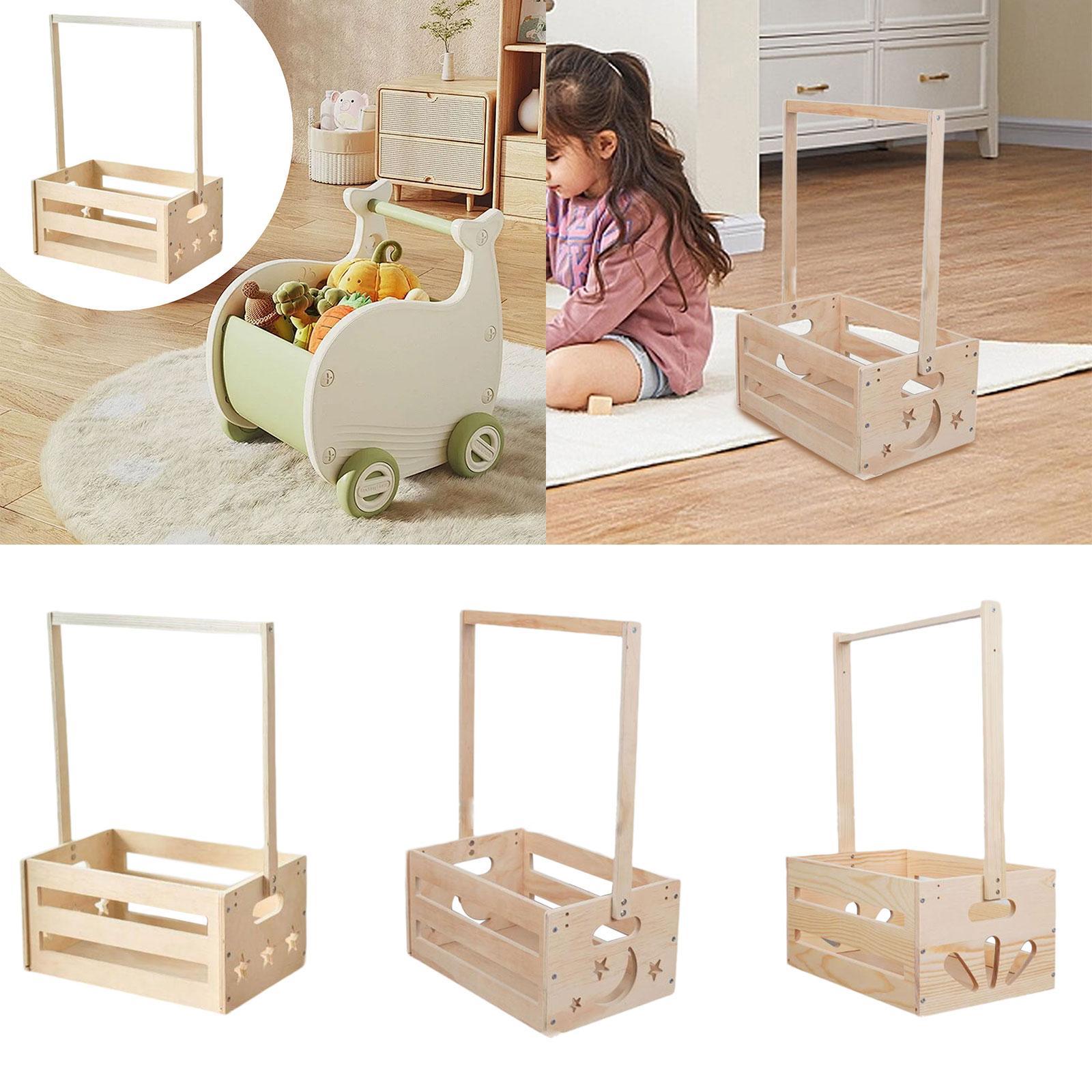 Wooden Storage Basket with Han - огляд і ціна Baby Nursery Closet