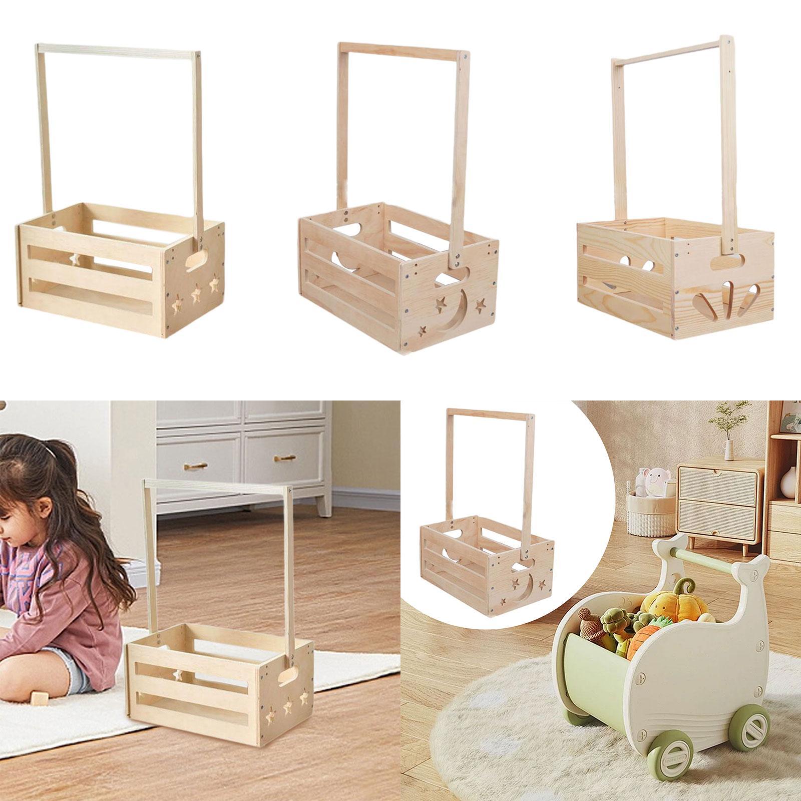 Wooden Storage Basket with Han - огляд і ціна Baby Nursery Closet
