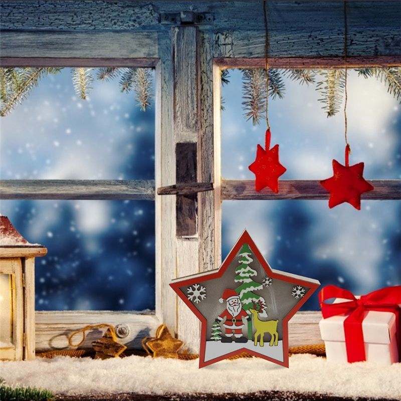 AA05 3 PCS LED Wood Star Night - огляд і ціна Baby Nursery Table Lamp