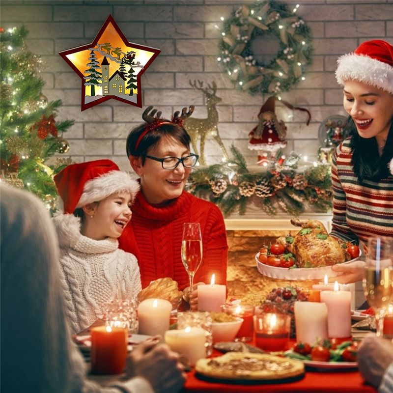 AA05 3 PCS LED Wood Star Night - огляд і ціна Baby Nursery Table Lamp