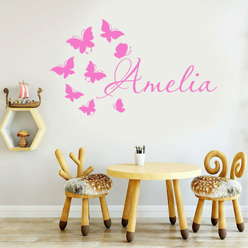 Personalized Girls Name Cartoo - огляд і ціна Baby Nursery Wallpaper Girl