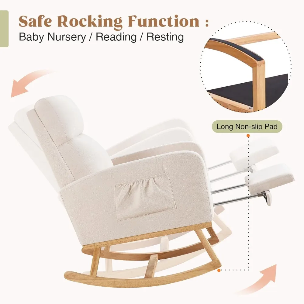 Nursing Glider Rocking Chair W - огляд і ціна Baby Nursery Nurse