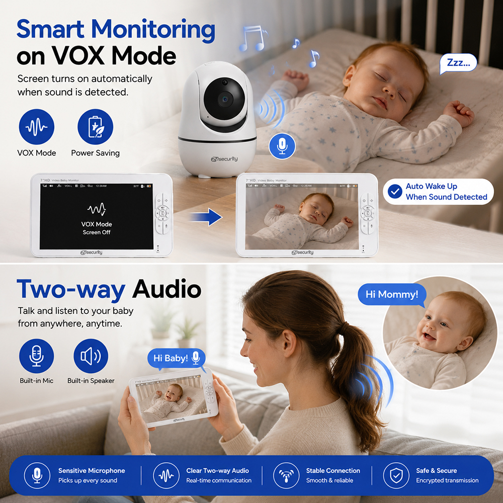 7 Inch Split-Screen Baby Monit - огляд і ціна Baby Monitor Split Screen