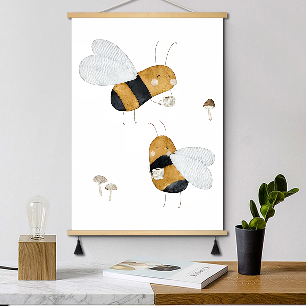 Boho Cartoon Posters Print Bea - огляд і ціна Baby Nursery Posters