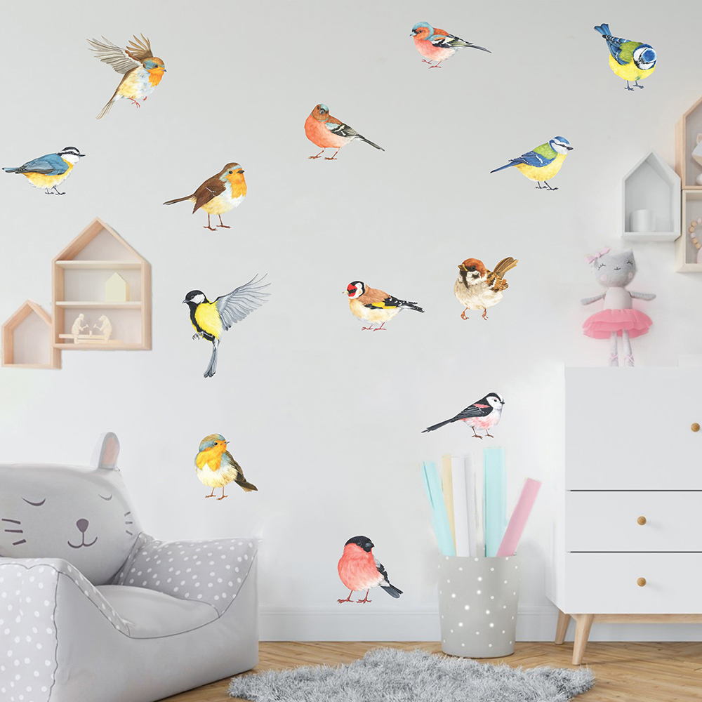 13pcs Little Birds Wall Sticke - огляд і ціна Baby Nursery Wall Stickers