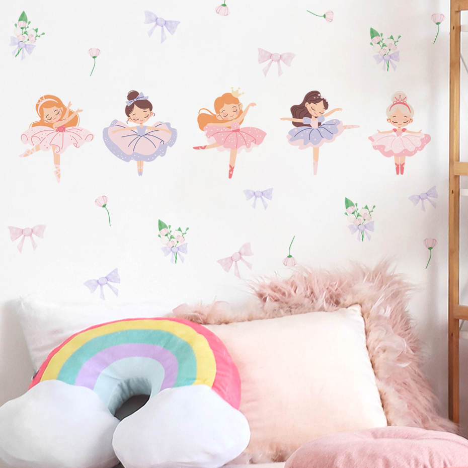 Fairy Ballet Dancer Bow Wall S - огляд і ціна Baby Nursery Wallpaper Girl