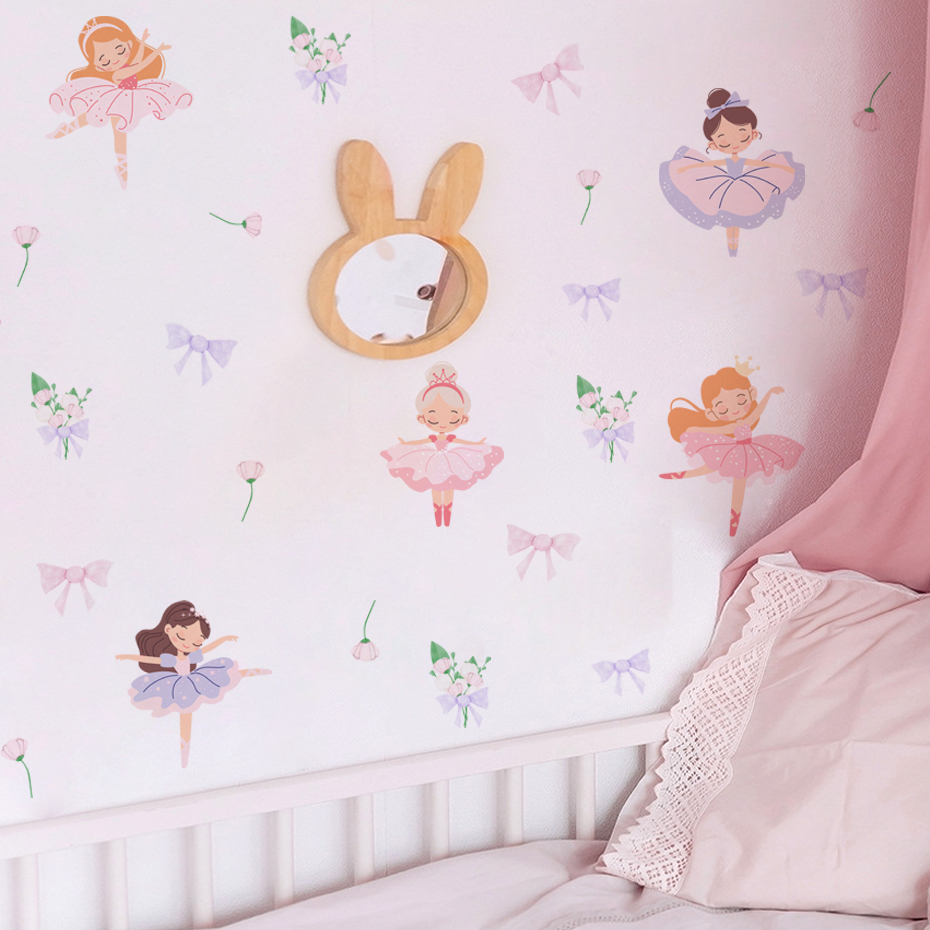 Fairy Ballet Dancer Bow Wall S - огляд і ціна Baby Nursery Wallpaper Girl