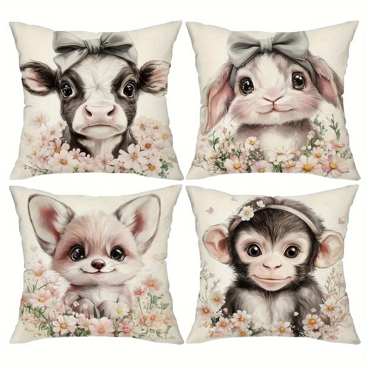 Cute Baby Farm Animal Throw Pi - огляд і ціна Baby Nursery Cushion