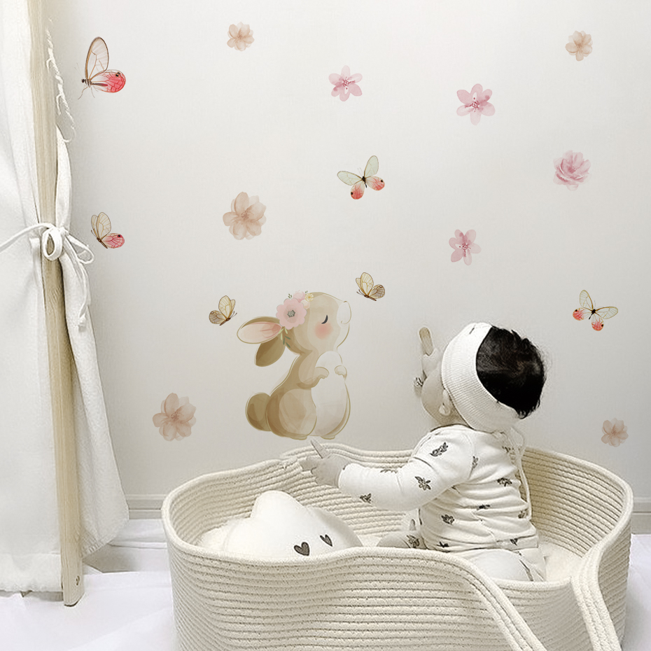 Cartoon Rabbit Flowers Butterf - огляд і ціна Baby Nursery Set Furniture