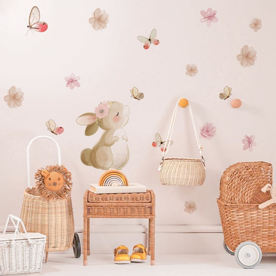 Cartoon Rabbit Flowers Butterf - огляд і ціна Baby Nursery Set Furniture