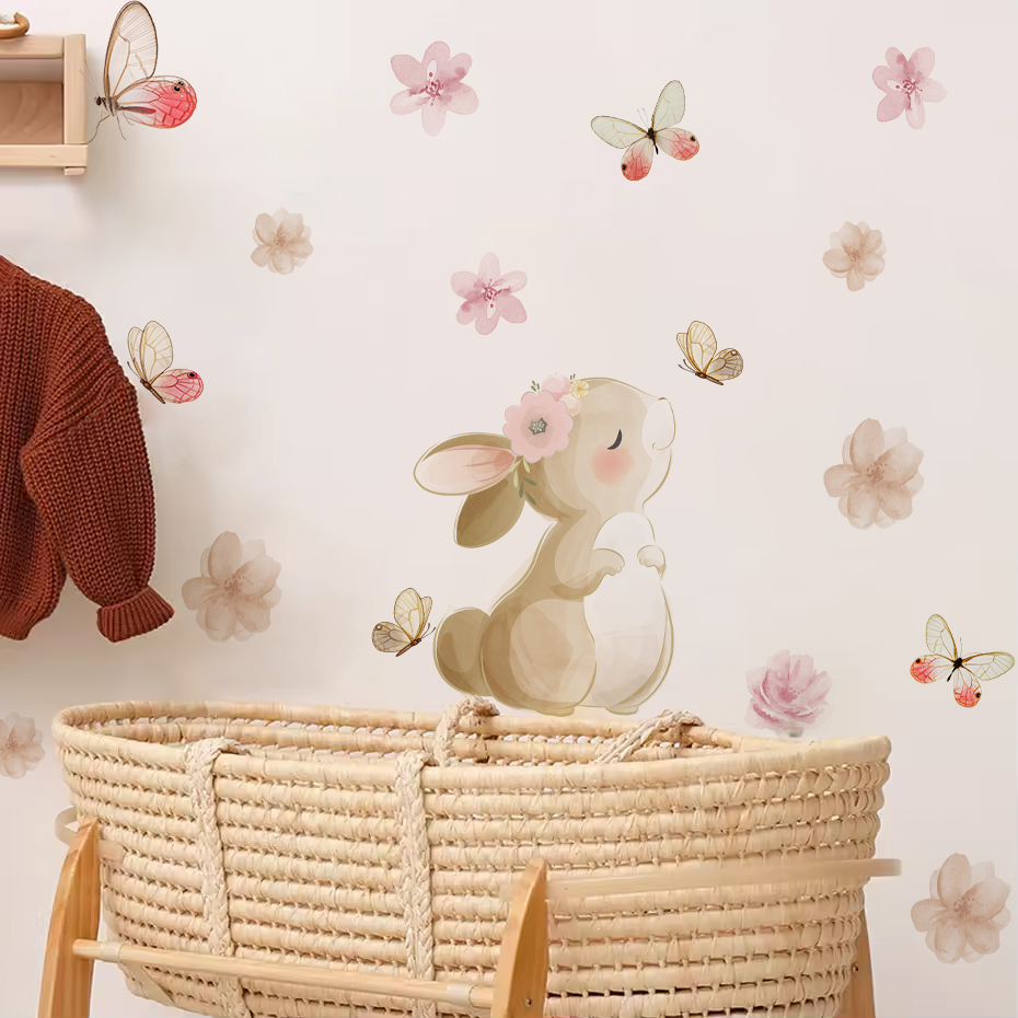 Cartoon Rabbit Flowers Butterf - огляд і ціна Baby Nursery Set Furniture