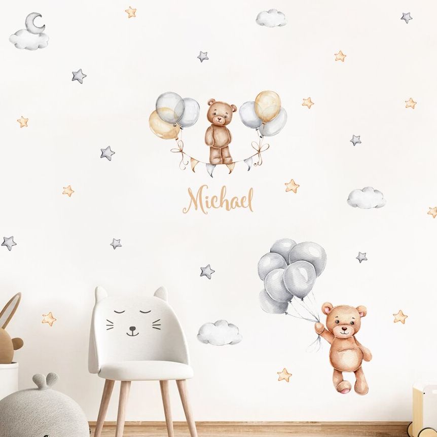 Custom Baby Name Bear Balloons - огляд і ціна Baby Nursery Set Furniture