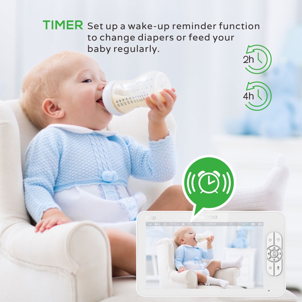 7.0 Inch HD Video Baby Monitor - огляд і ціна Baby Monitor Split Screen