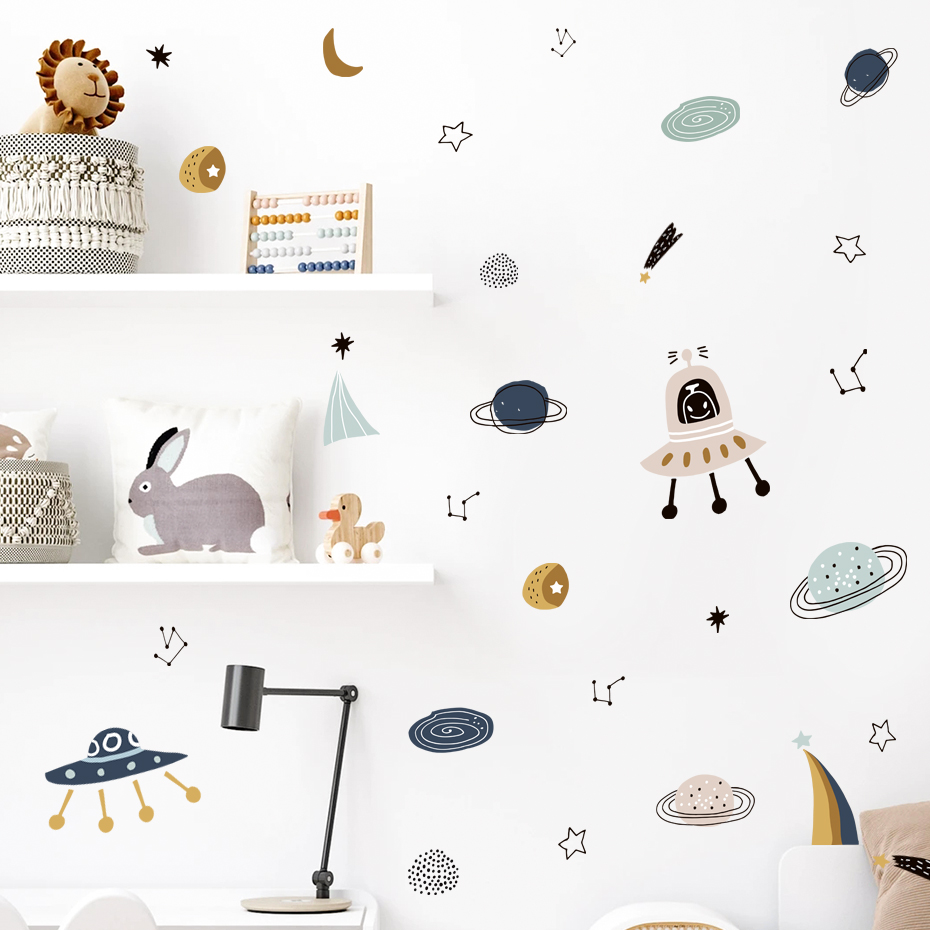 Cartoon Ufo Aliens Planet Patt - огляд і ціна Baby Nursery Set Furniture