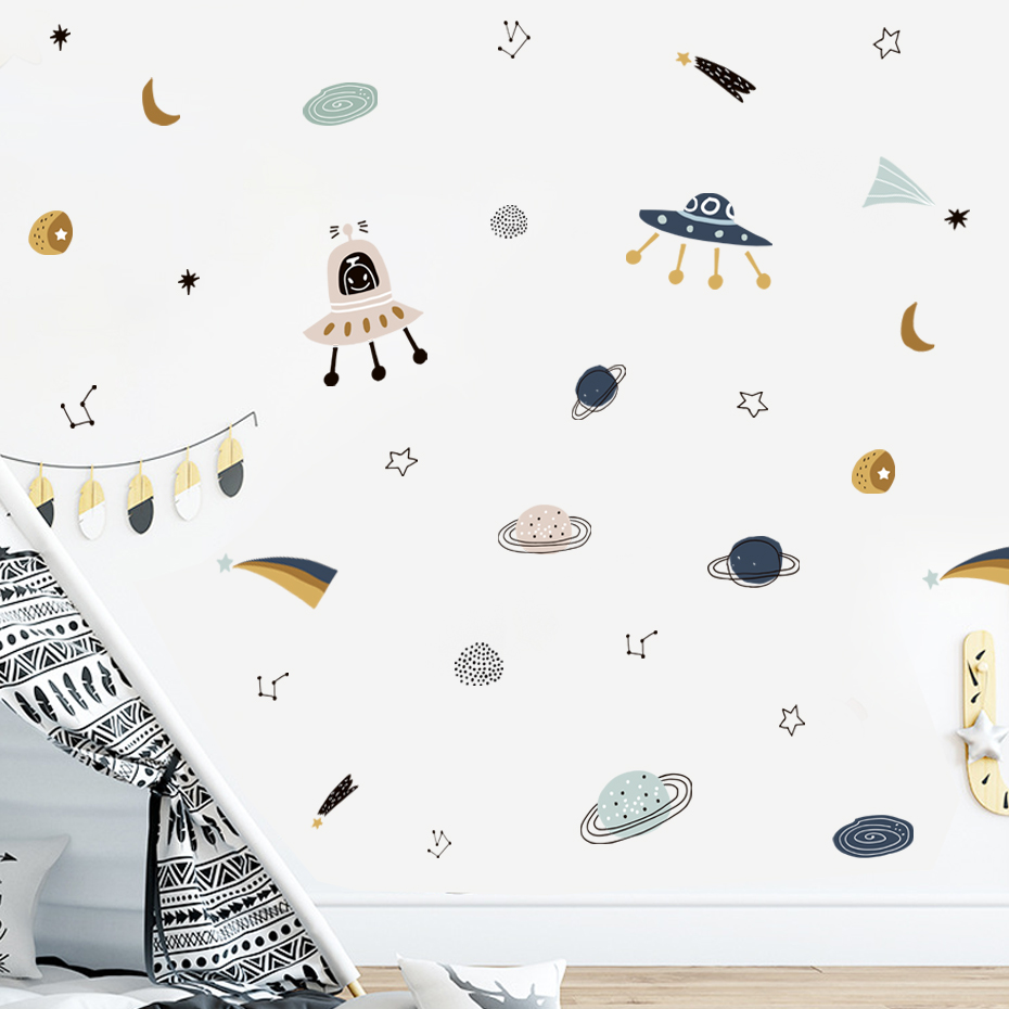 Cartoon Ufo Aliens Planet Patt - огляд і ціна Baby Nursery Set Furniture