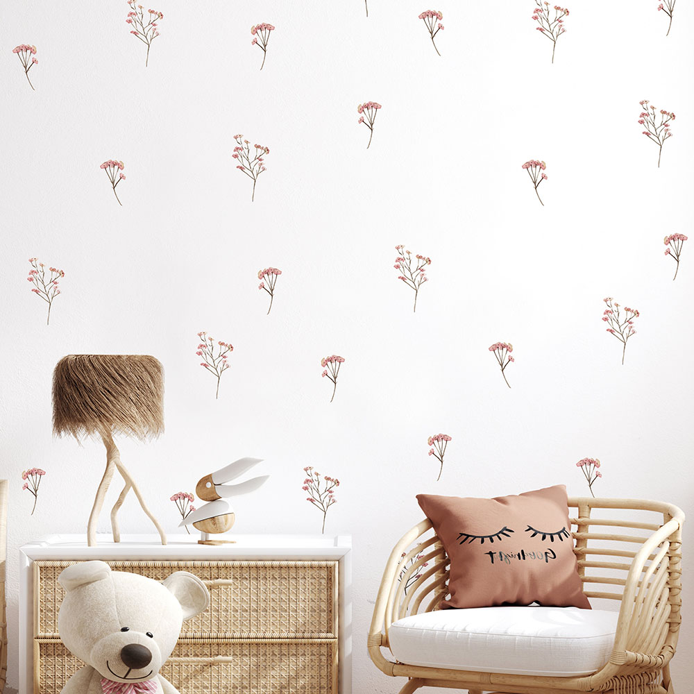 Pink  Watercolor Flower Wall S - огляд і ціна Baby Nursery Set Furniture