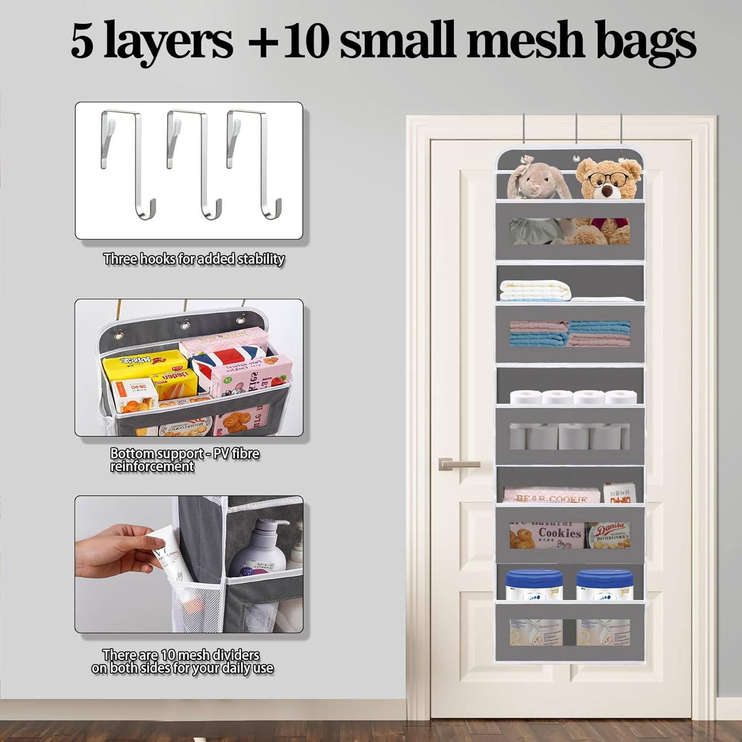 Over The Door Organizer, 5 She - огляд і ціна Baby Nursery Images Free
