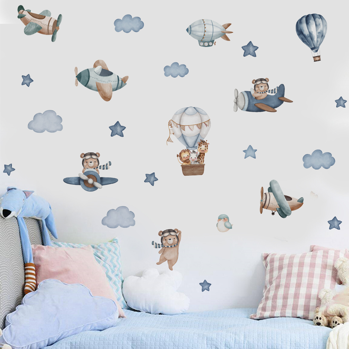 Watercolor Animals Hot Air Bal - огляд і ціна Baby Nursery Set Furniture
