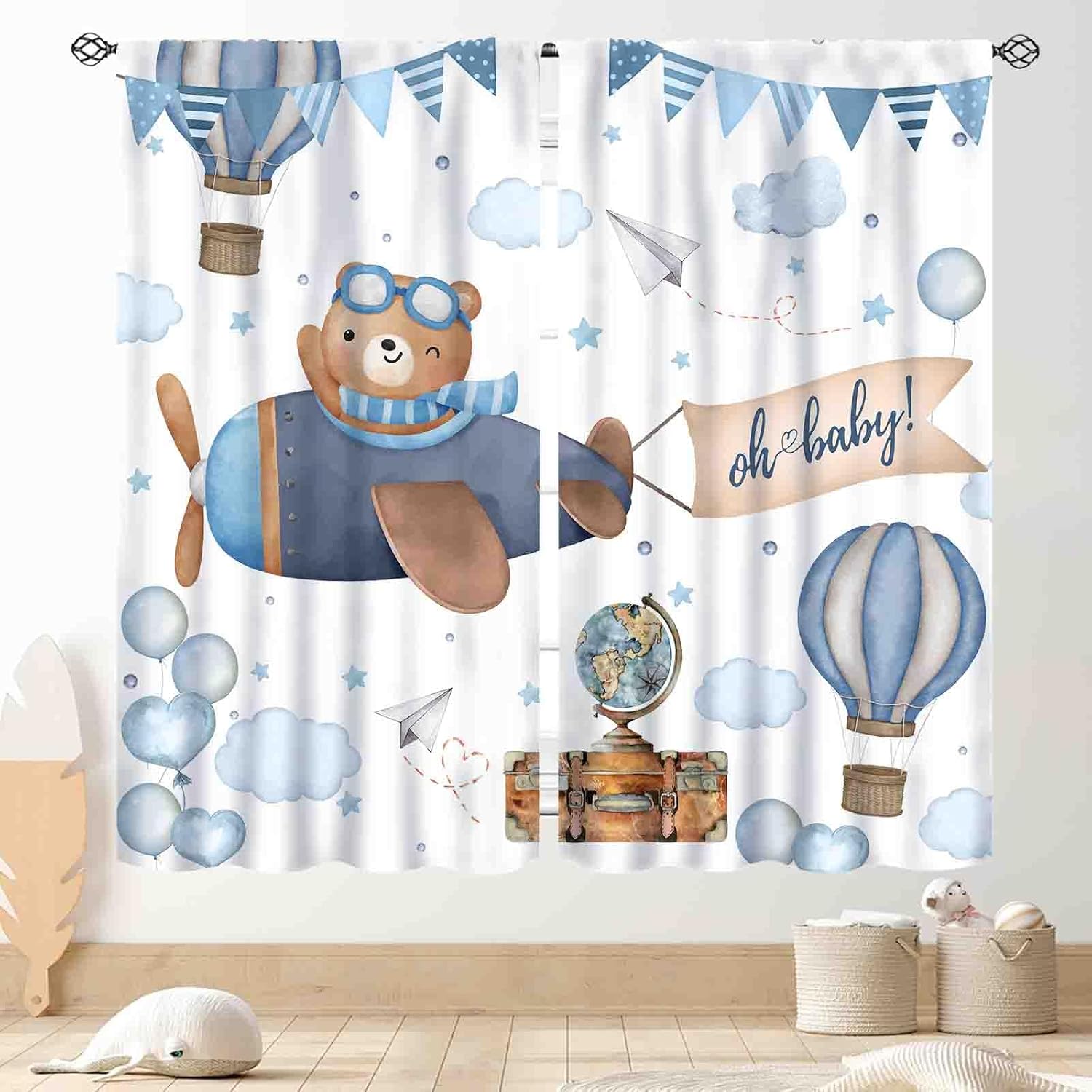 Cute Bear Airplane Curtains Ho - огляд і ціна Baby Nursery Youtube