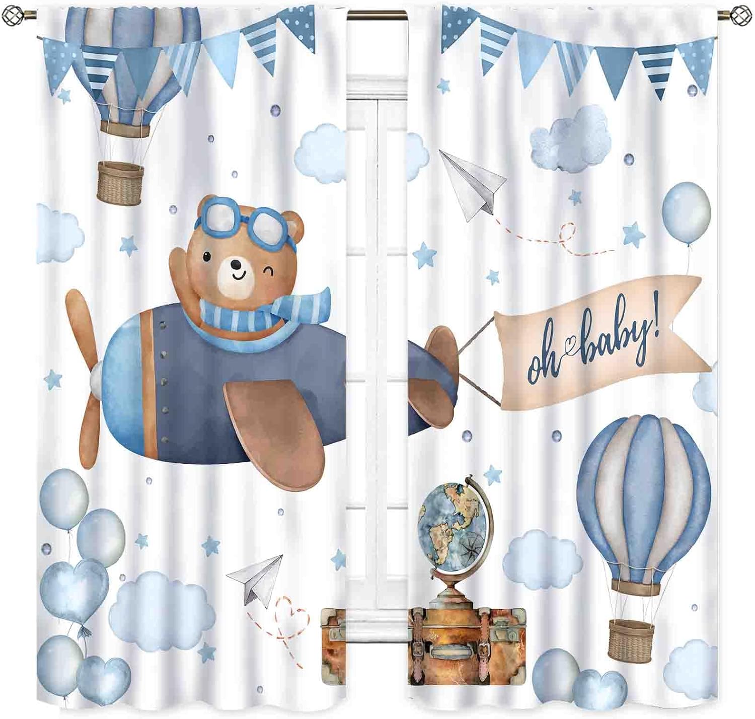 Cute Bear Airplane Curtains Ho - огляд і ціна Baby Nursery Youtube