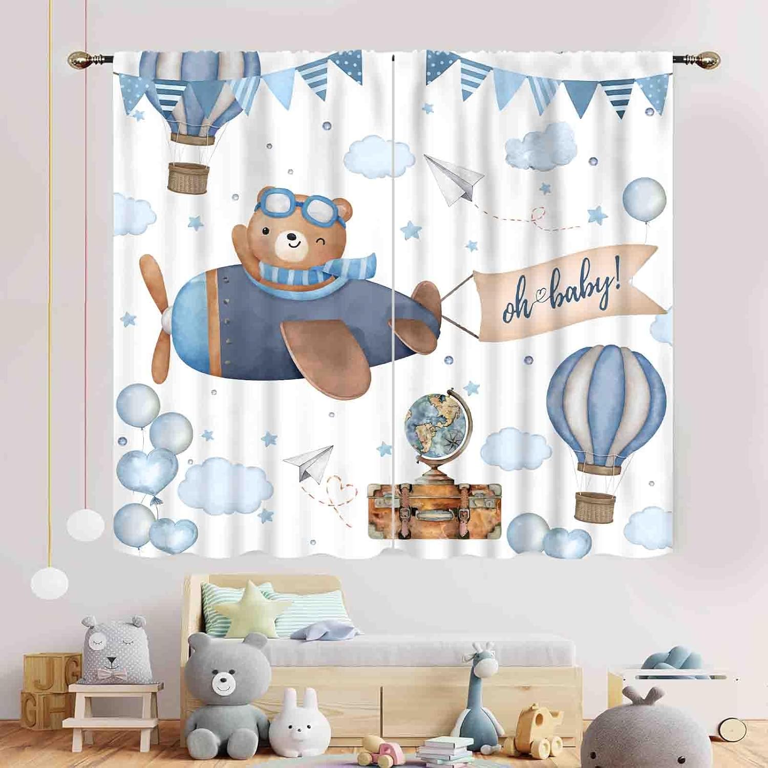 Cute Bear Airplane Curtains Ho - огляд і ціна Baby Nursery Youtube