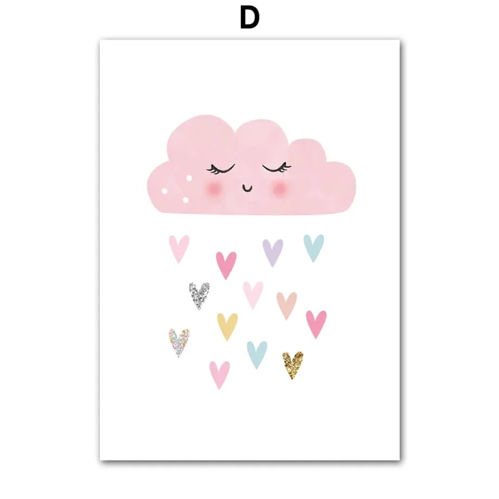Pink Unicorn Rabbit Rainbow Cl - огляд і ціна Baby Nursery Posters