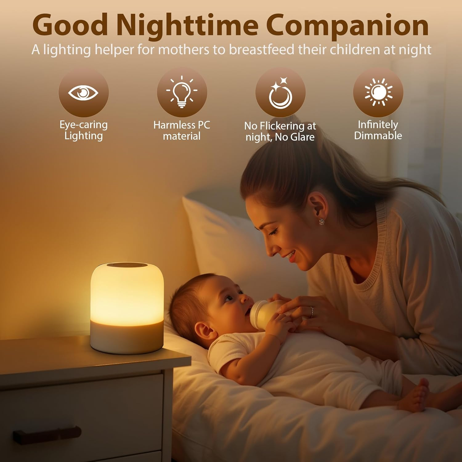 1pcPortable Baby Night Light,3 - огляд і ціна Baby Nursery Table Lamp