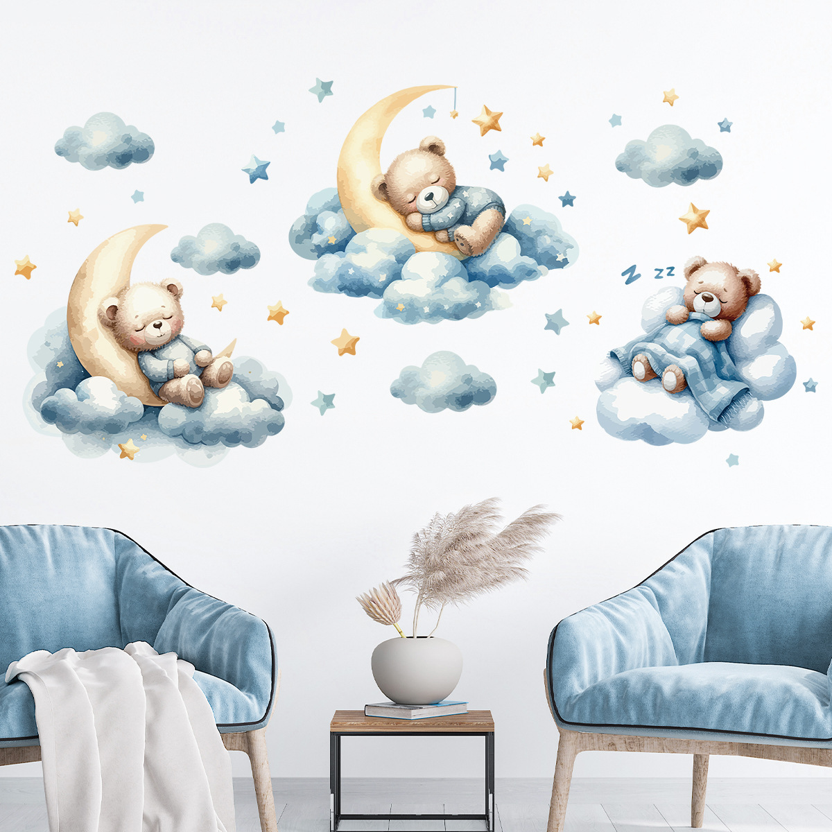 Watercolor Bear Sleep Moon Clo - огляд і ціна Baby Nursery Set Furniture