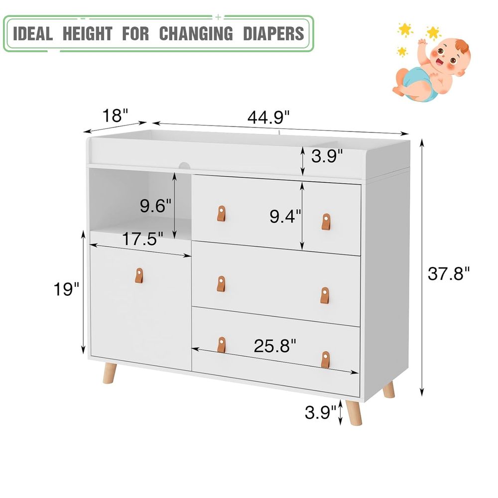 White 2-in-1 Baby Changing Tab - огляд і ціна Baby Nursery Laundry Basket