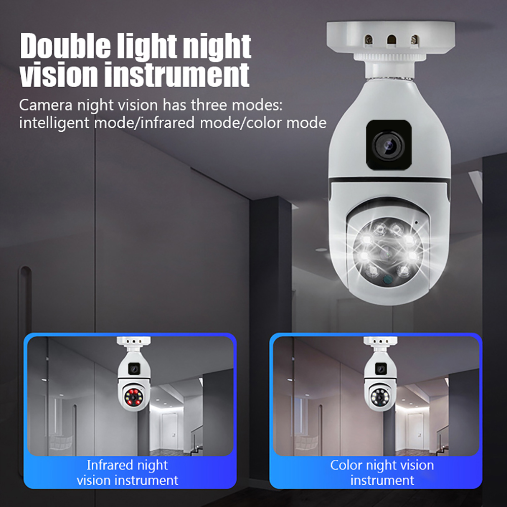 4MP V380/Yoosee Dual Lens E27  - огляд і ціна Baby Monitor Split Screen