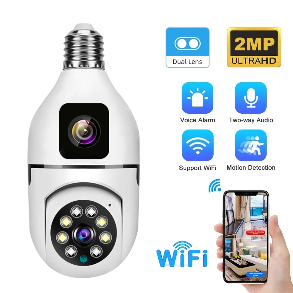 4MP V380/Yoosee Dual Lens E27  - огляд і ціна Baby Monitor Split Screen