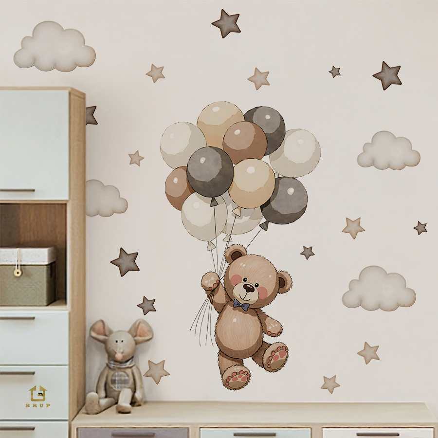 Adorable Teddy Bear Wall Decal - огляд і ціна Baby Nursery Things