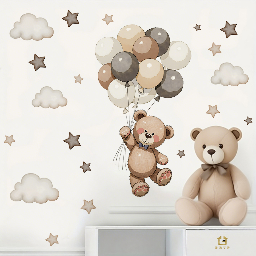 Adorable Teddy Bear Wall Decal - огляд і ціна Baby Nursery Things
