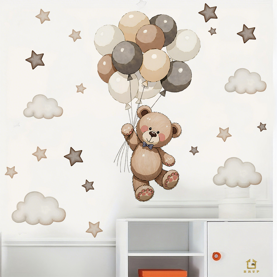 Adorable Teddy Bear Wall Decal - огляд і ціна Baby Nursery Things