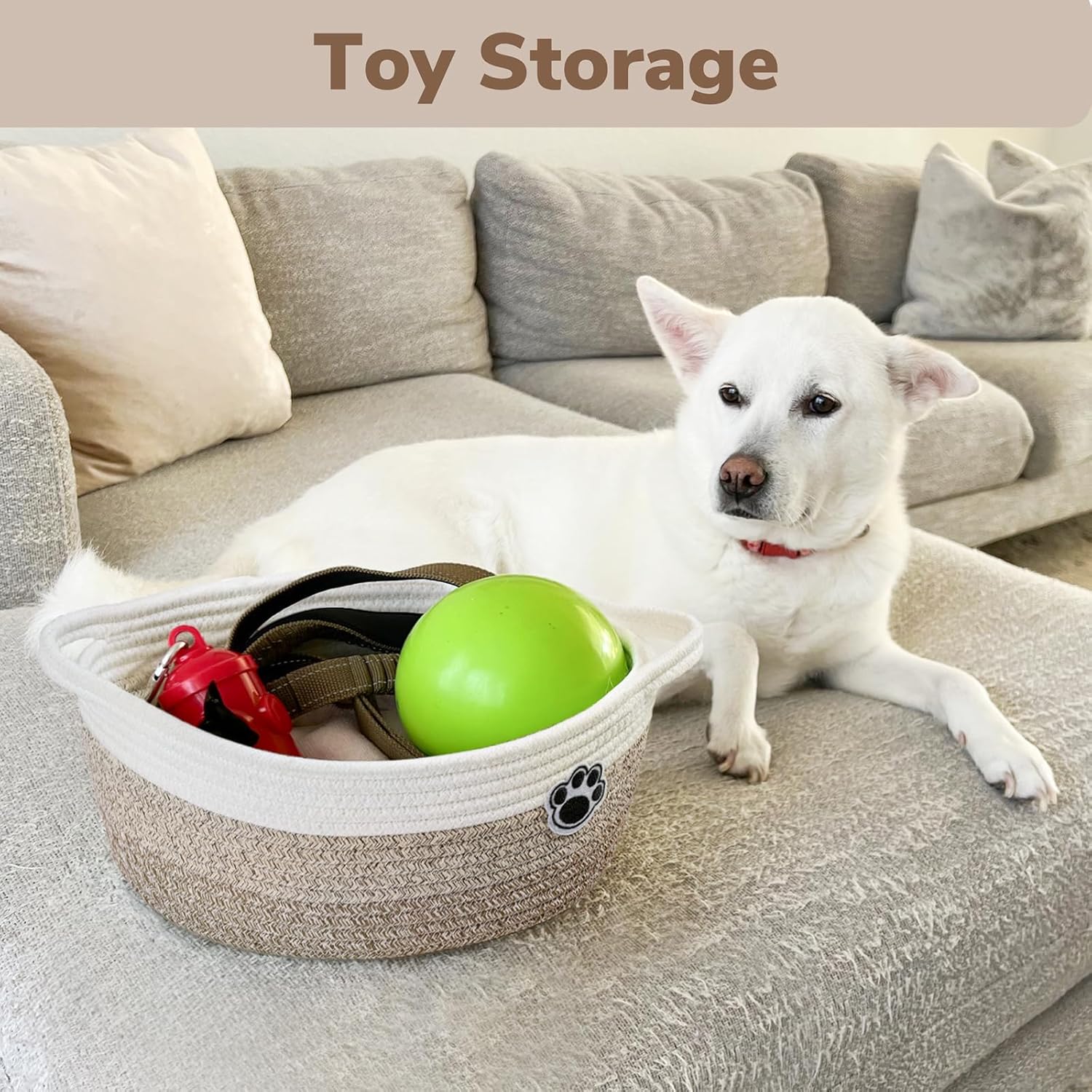 Woven Dog Toy Basket, 12x8x5 I - огляд і ціна Baby Nursery Images Free