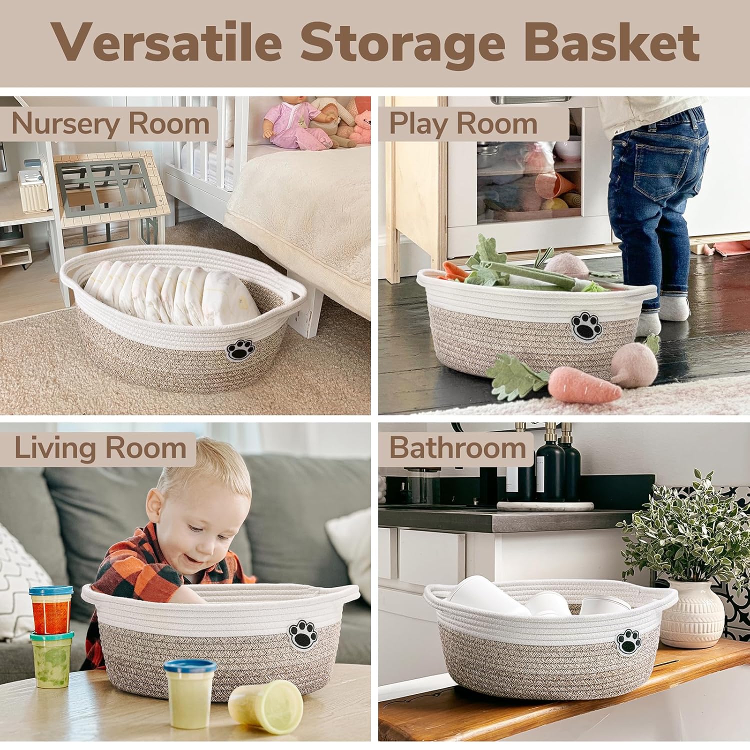 Woven Dog Toy Basket, 12x8x5 I - огляд і ціна Baby Nursery Images Free