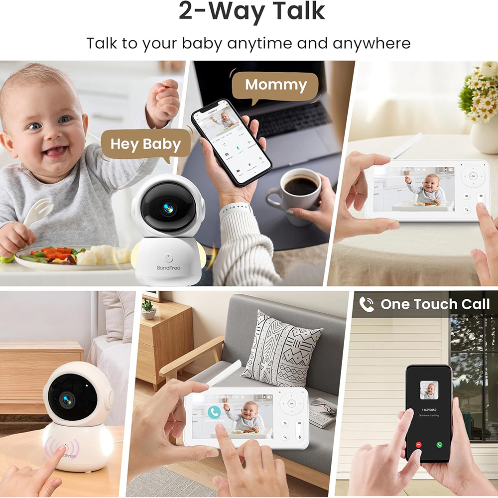 2K Baby Monitor with 2 Cameras - огляд і ціна Baby Monitor Split Screen