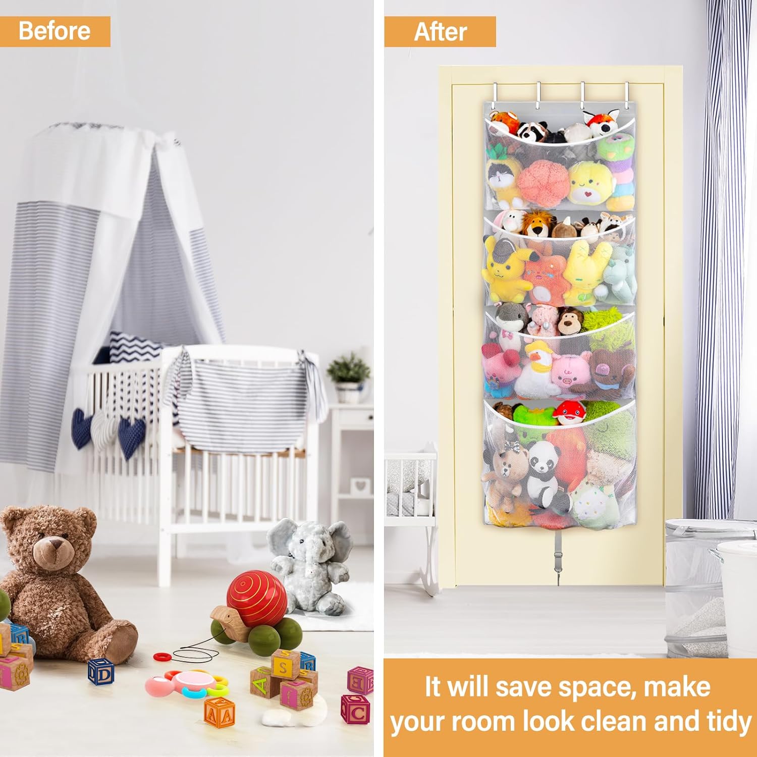 Hanging Stuffed Animal Storage - огляд і ціна Baby Nursery Images Free