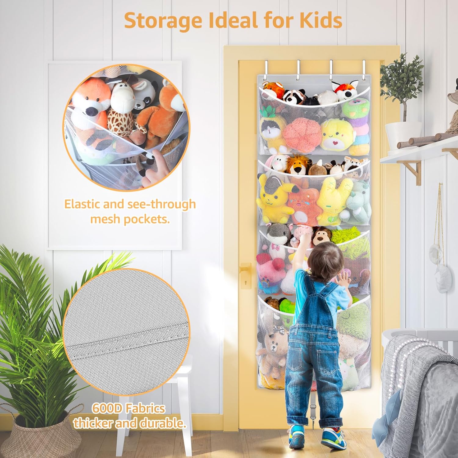 Hanging Stuffed Animal Storage - огляд і ціна Baby Nursery Images Free