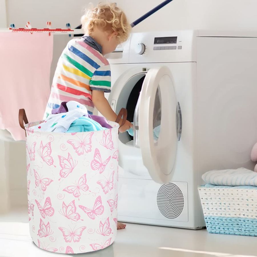 Pink Laundry Basket,Waterproof - огляд і ціна Baby Nursery Laundry Basket