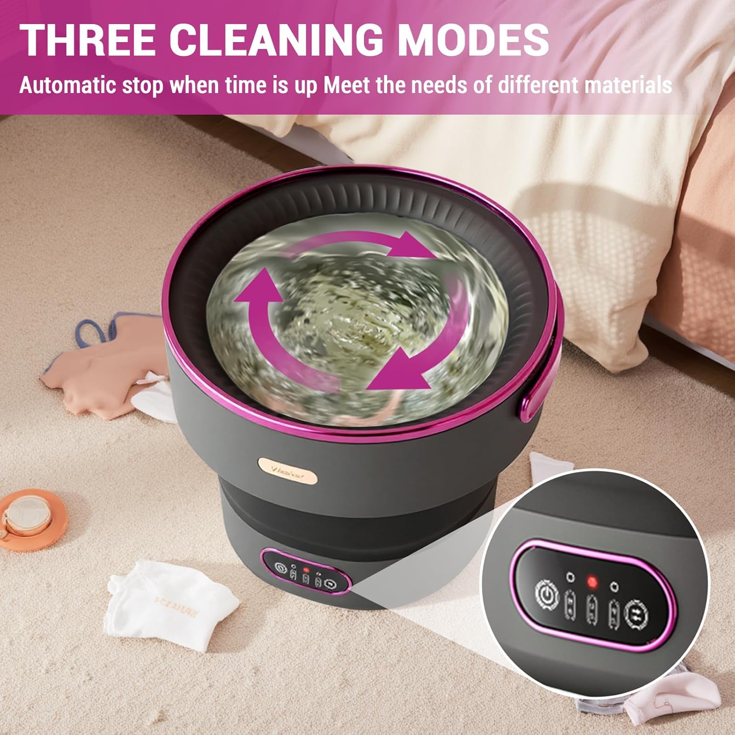 Portable Washing Machine 13L F - огляд і ціна Baby Nursery Laundry Basket