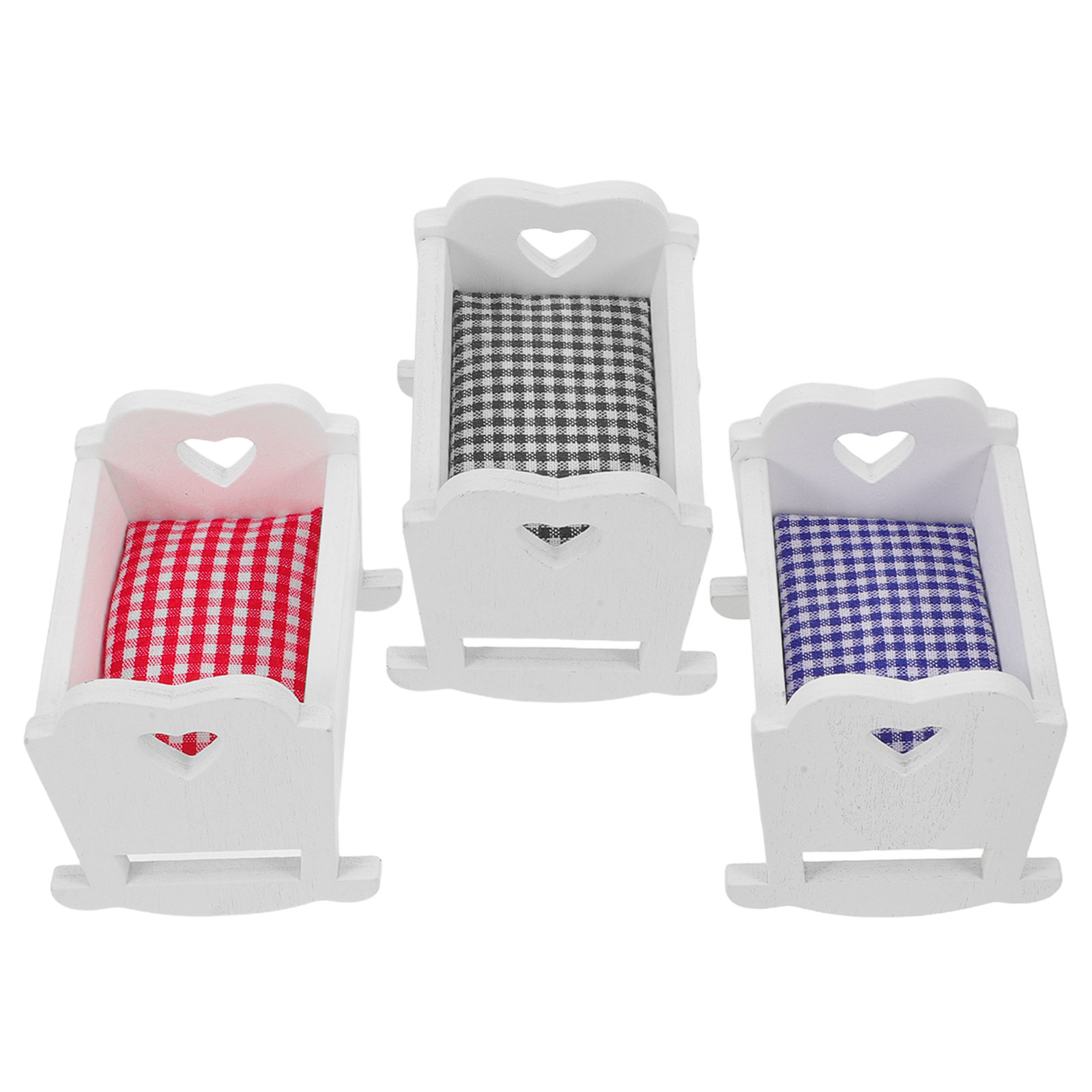 3Pcs Miniature Baby Crib Dollh - огляд і ціна Baby Nursery Set Furniture