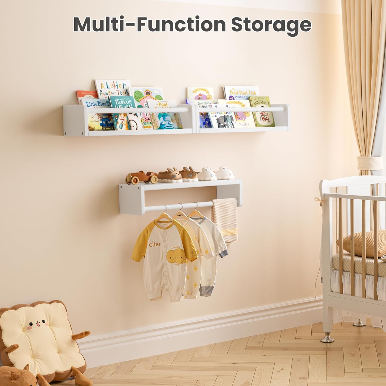 Floating Bookshelves for Wall, - огляд і ціна Baby Nursery Images Free